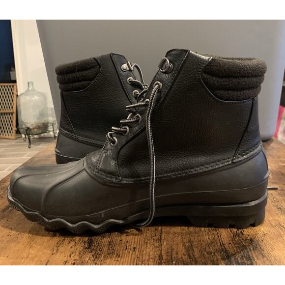 SPERRY AVENUE DUCK BOOT MENS SIZE 8M BLACK NEW - Picture 3 of 7